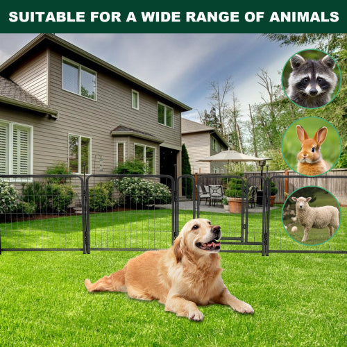 16 Panels Dog Playpen For Outdoor,yard,camping,24 Height Dog Fence Wit