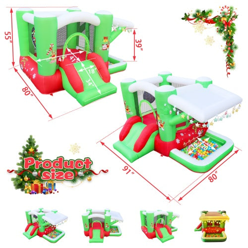 Christmas Jumping Glide Inflatable Bouncing Castle For Children