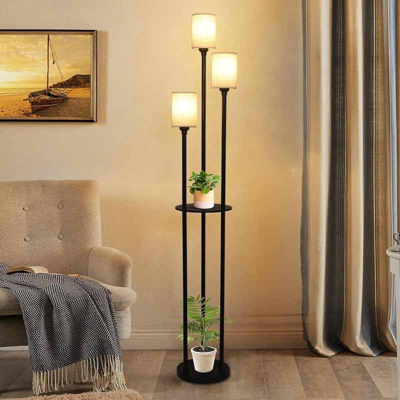 Floor Lamp With Shelf, Floor Lamp For Modern Living Room, 3 Light