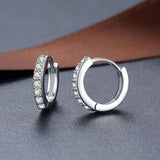 S925 Sterling Silver Needle Single Row Diamond Earrings For Women