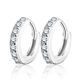 S925 Sterling Silver Needle Single Row Diamond Earrings For Women