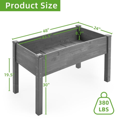 Elevated Garden Bed With Legs, Elevated Wooden Planters For Outdoor