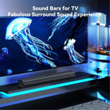 2.1Ch Sound Bars for TV, Soundbar with Subwoofer, Wired & Wireless