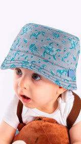 Infant Bucket Hat Ocean Life, Sea Animals, Nautical Theme Print Baby