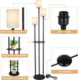 Floor Lamp With Shelf, Floor Lamp For Modern Living Room, 3 Light