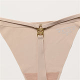 Seamless Thin Belt Buckle T-shaped Panties T-string For Women