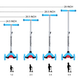 SimpleLux Kids Scooter - 4 Adjustable Heights For Ages 3 And Up