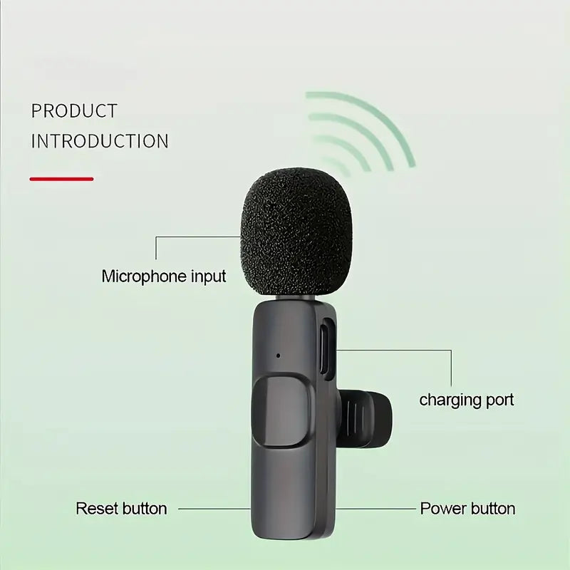 Microphone Wireless Lavalier Microphone for Live Live Noise Reduction