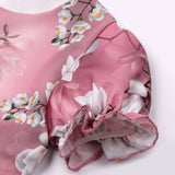 Girl's Satin Floral Printed Frock 5-6-YEARS