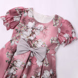 Girl's Satin Floral Printed Frock 5-6-YEARS