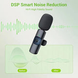 Microphone Wireless Lavalier Microphone for Live Live Noise Reduction