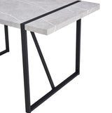 Modern Dining Table, 55 Inch Kitchen Table For 4 People, Rectangular