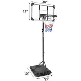 Portable Basketball Goal System With Stable Base And Wheels, Use For