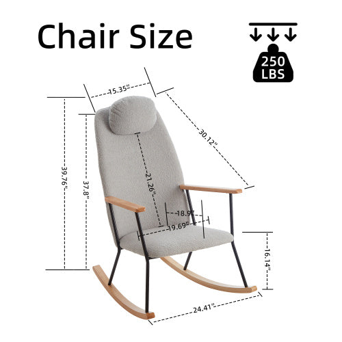 Modern Rocking Chairs Upholstered Chairs Comfortable Side Chairs For