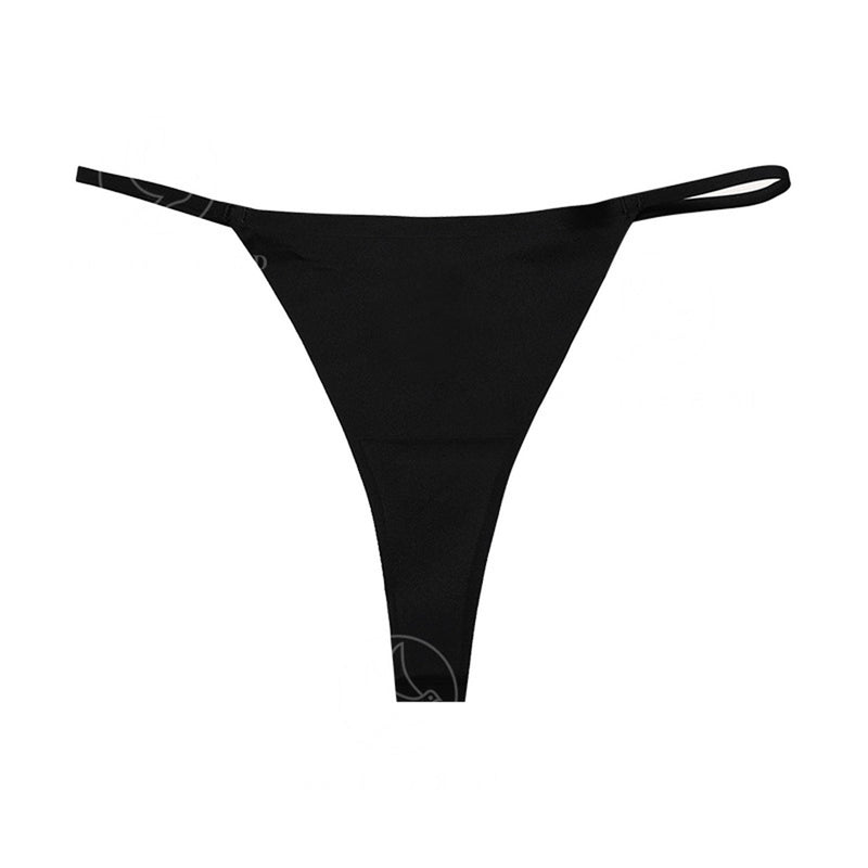 Seamless Thin Belt Buckle T-shaped Panties T-string For Women